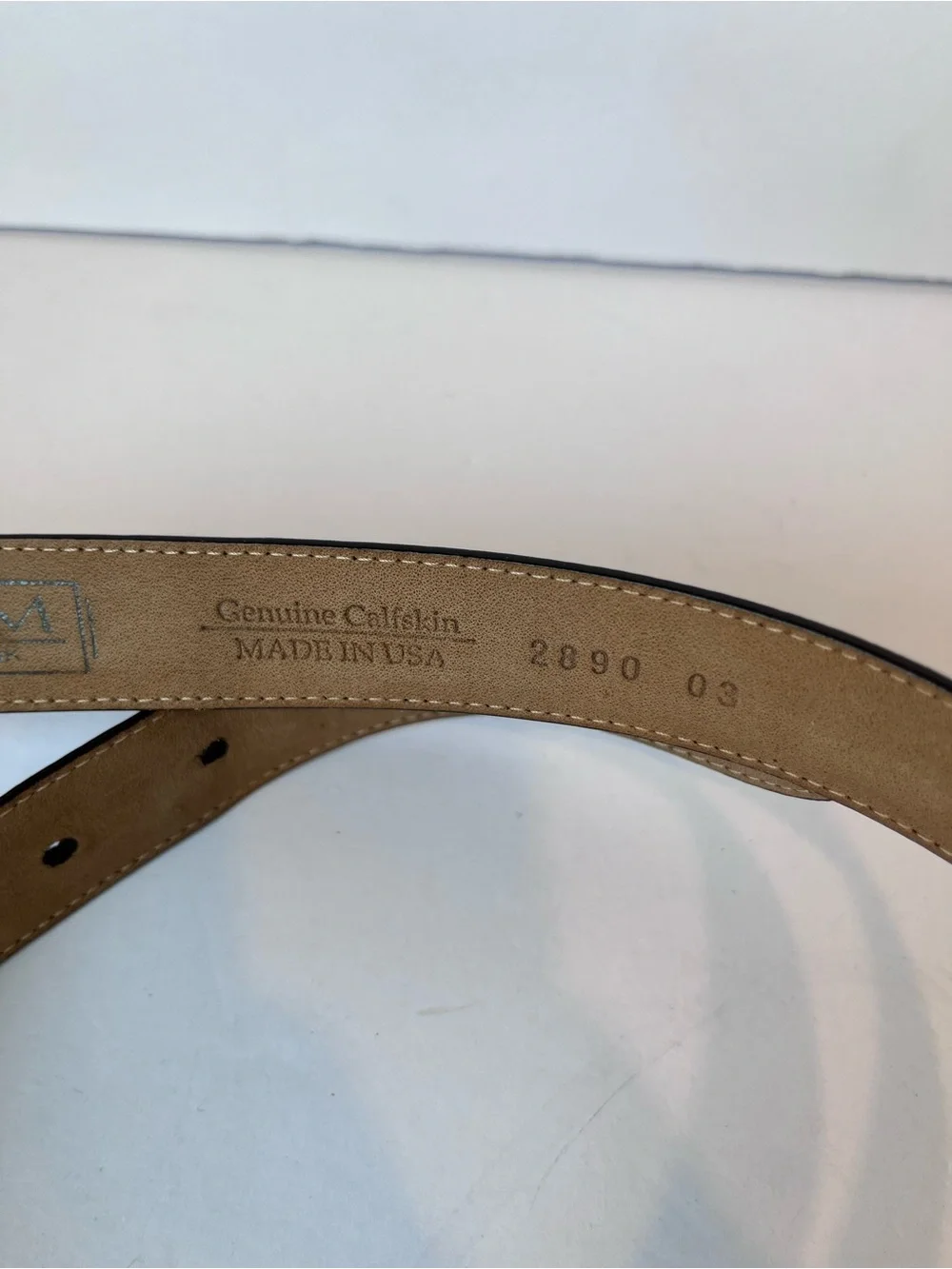 Vintage WCM New York Brown Leather Belt